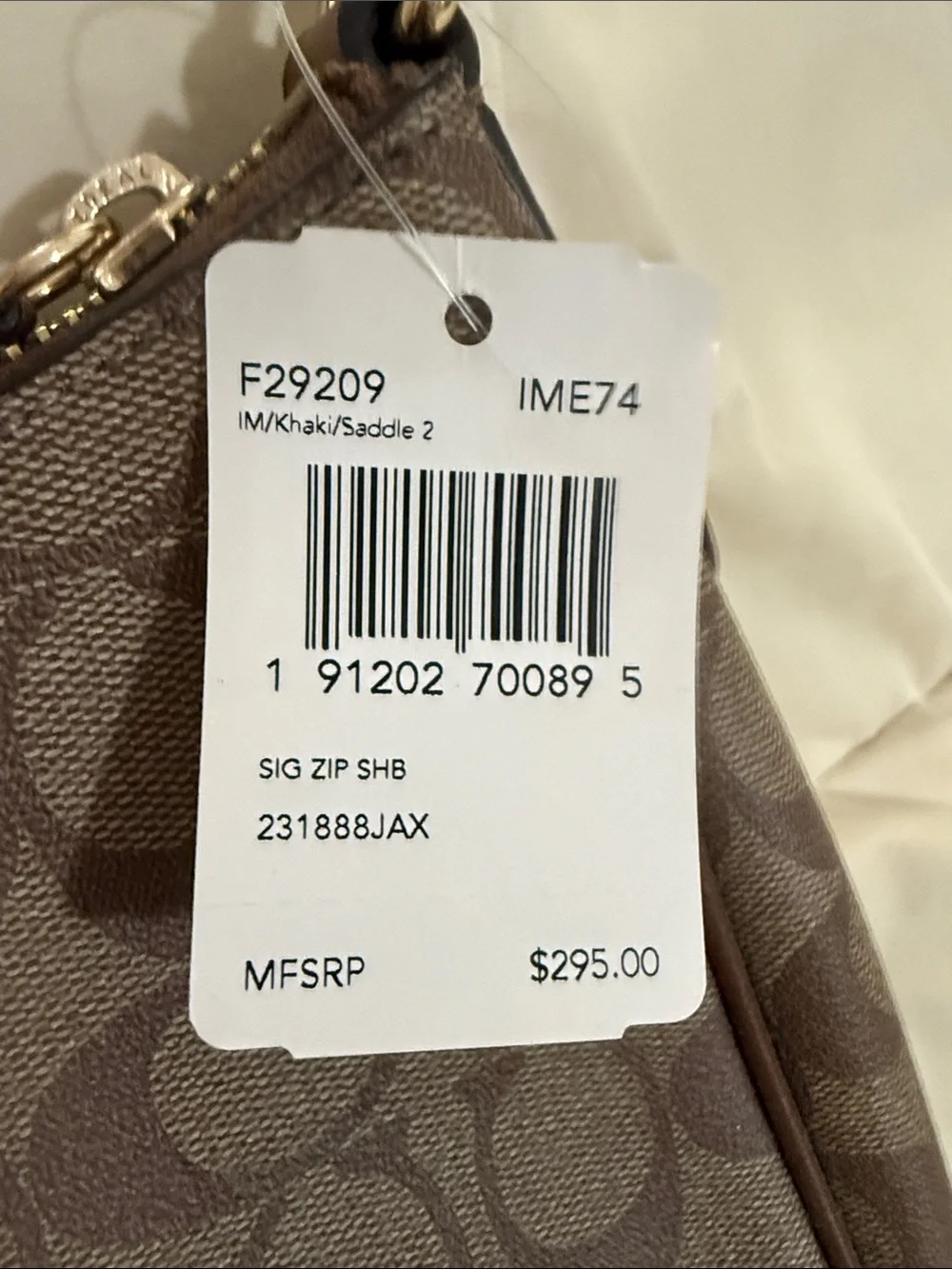 Coach Laurel Signature Canvas Shoulder Bag in Brown NWT